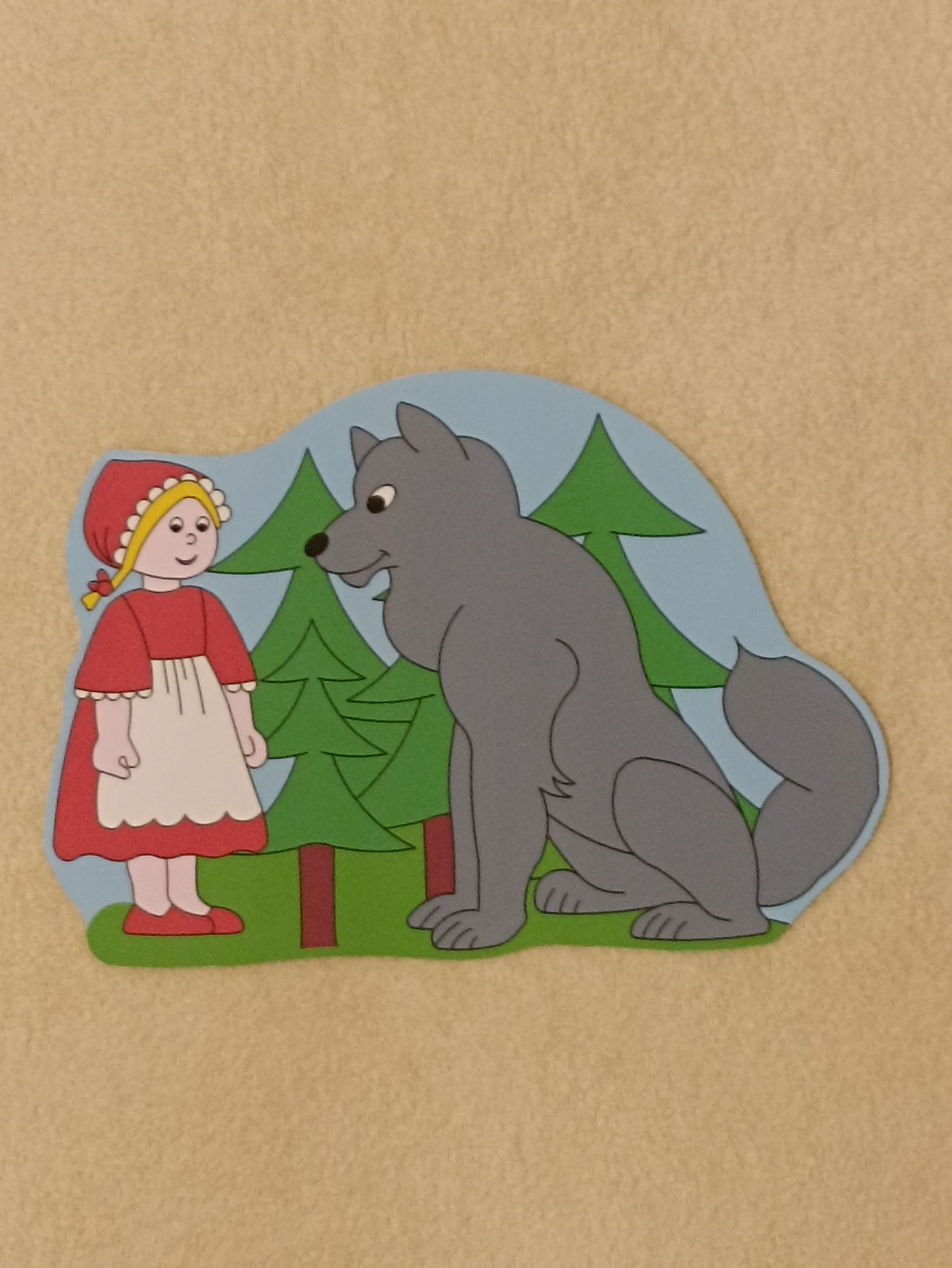 Nálepka na zeď - Červená Karkulka