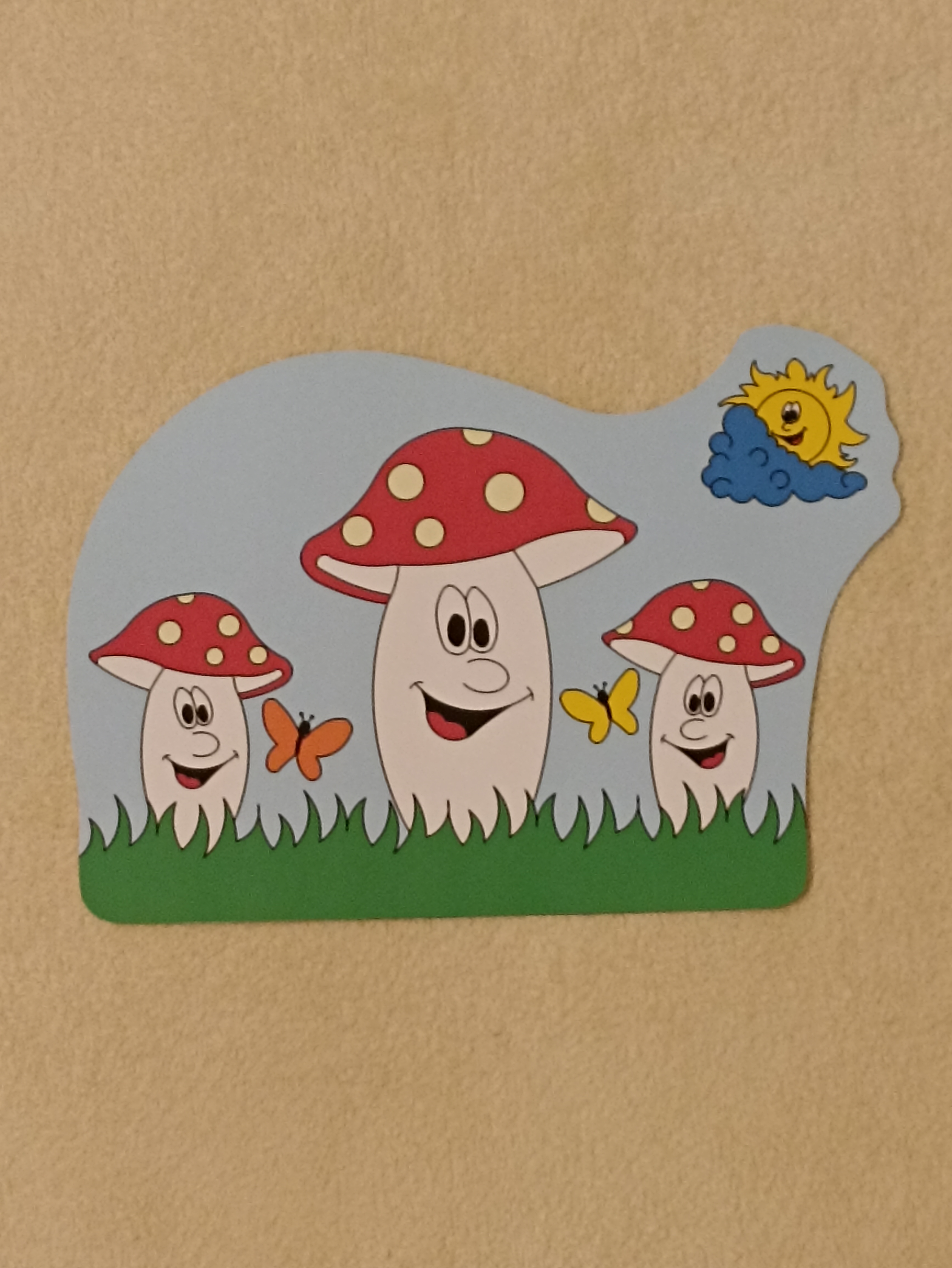 Nálepka na zeď - Mochomůrky