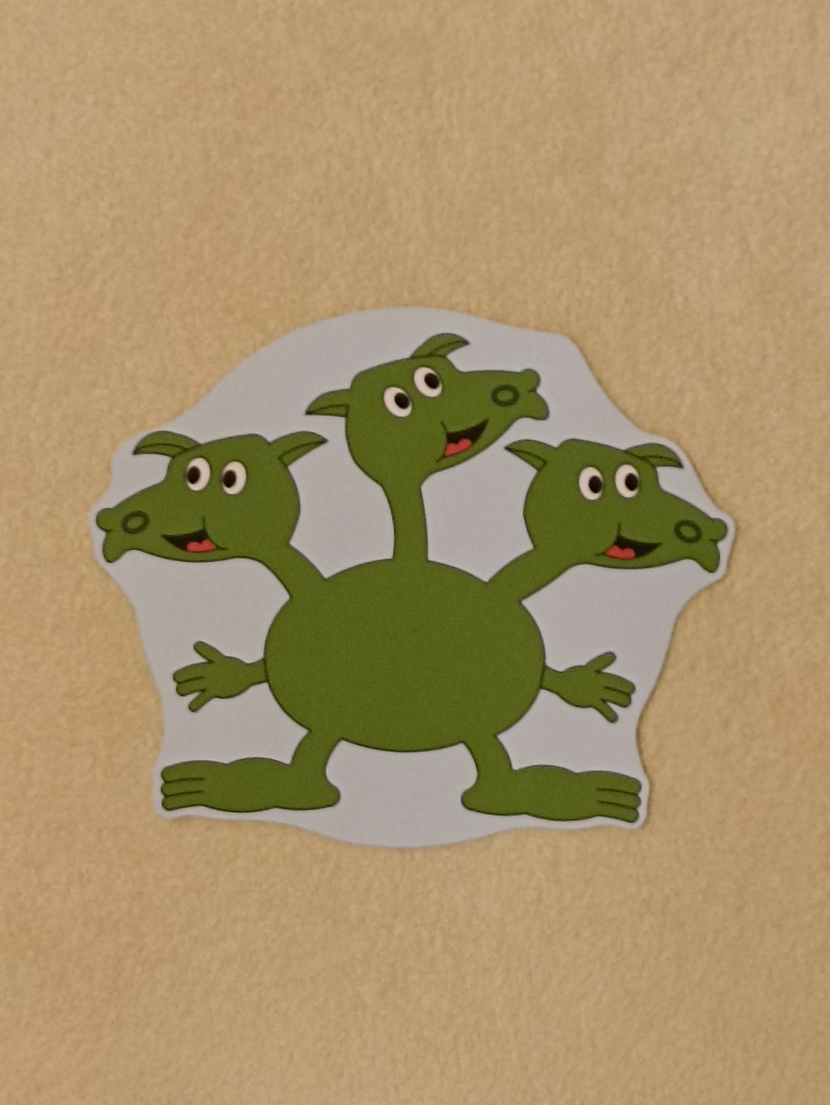 Nálepka na zeď - Trojhlavý drak